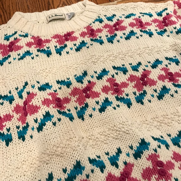 Vintage 80’ LL Bean Cozy Knit Crewneck Sweater - Picture 3 of 6